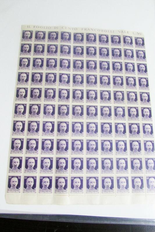 Italy Rare Mint NH Social Republic Stamp Sheets + Lot Scott Value $100,000.00