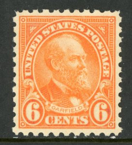USA 1925 Fourth Bureau 6¢ Garfield Perf 10 Scott 587 MNH G231