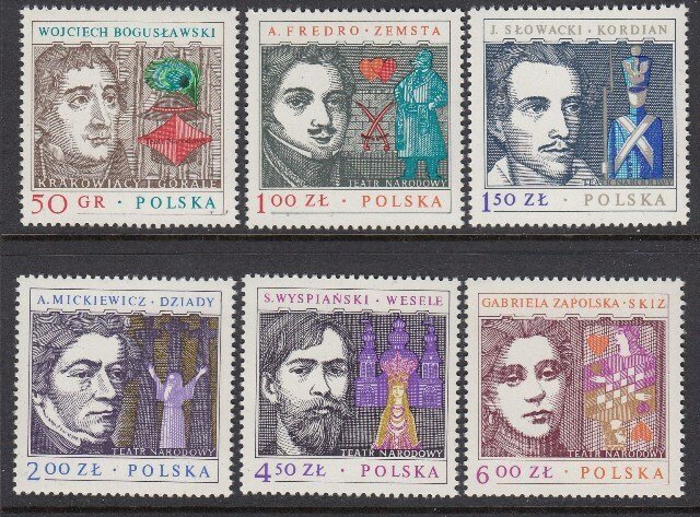 Poland 2294-9 Dramatists mnh