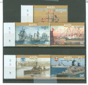 Malta #1251-1255 Mint (NH) Single (Complete Set) (Navy)