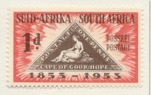 1953 UNION OF SOUTH AFRICA 1d MH* Stamp A4P10F39459-