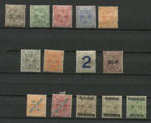 Germany Wurttemberg 1906 And Up MH Numerical Some Overprint