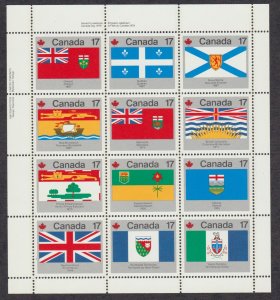 Canada 832a Provincial Flag   MNH  -  miniature sheet