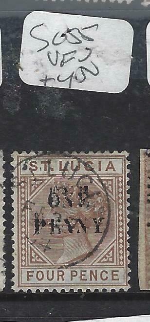 ST LUCIA  (PP2705B)  QV    1D/4D  SG 55   CDS  VFU