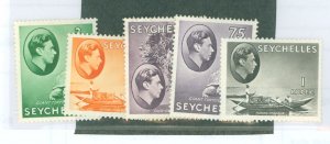 Seychelles #126/128/141/143/145 Unused Single