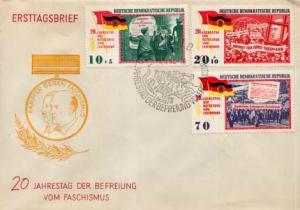 Germany D.D.R., First Day Cover, Flags