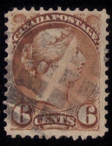 Canada #43 Queen Victoria 1888 6c  Stamp F-VF