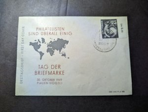 1949 Germany First Day Cover FDC Plauen Philatelic Stamp Day Souvenir