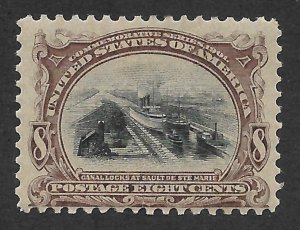 Doyle's_Stamps: MH 1901 8c Canal Locks  Scott  #298*