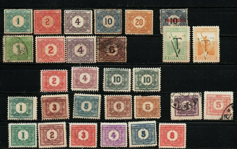 Uruguay BOB collection almost complete Postage Due #J1-J32 Mint & used