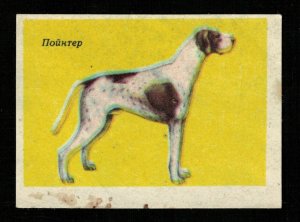 Dog Parody: Pointer, Matchbox Label Stamp (ST-69)
