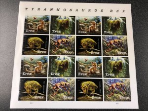 US 5410-13 T-Rex Dinosaur Forever Stamps Sheet of 16 MNH