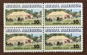 U.S.#1505 Chautauqua Tent & Buggies RURAL AMERICA 10c Block of 4, MNH.