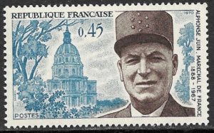 FRANCE 1970 1fr Marshal Alphonse Juin Issue Sc 1266 MNH
