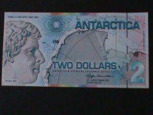 ​ANTARCTICA-2007-OVERSEA EXCHANGE POLYMER  NOTE $2 DOLLARS-UN-CIRCULATED-VF