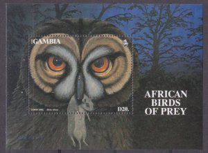 1993 Gambia 1564/B189 Birds of prey 10,00 €