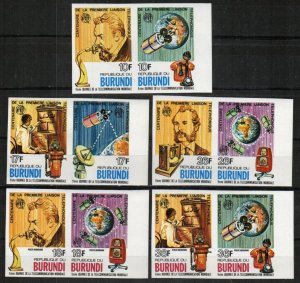 Burundi Stamp 511-513, C253-C254  - Centenary of first telephone call