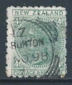 New Zealand #64 Used 4p Queen Victoria - Wmk. 62