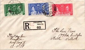 Malta 1937 - Registered Mail - Valletta - F72150