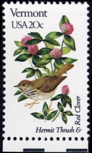 U.S. #1997A 20c MNH (State Birds & Flowers - Vermont)