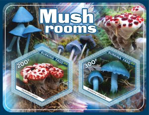 Stamps. Mushrooms 2018 1+1 sheets perforated MNH **
