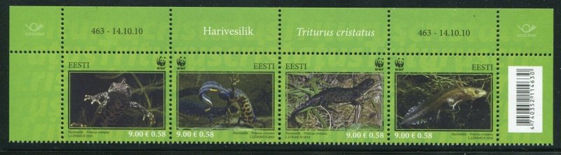 Estonia 2010 SC 653 WWF Salamanders CV $6.50