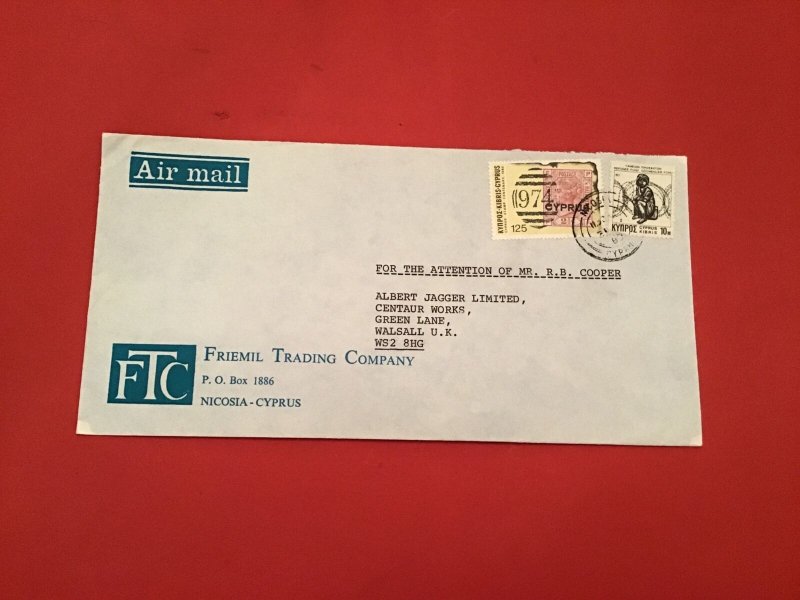 Cyprus 1980 Friemil Trading Co Nicosia  Air Mail  stamp cover R36202