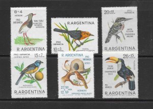 BIRDS - ARGENTINA #B48-5,CB36,38-9 MNH