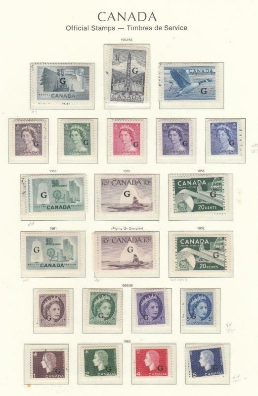 CANADA BACK OF THE BOOK VF-MNH OFFICIALS G O/PRINTS CAT VALUE $80+