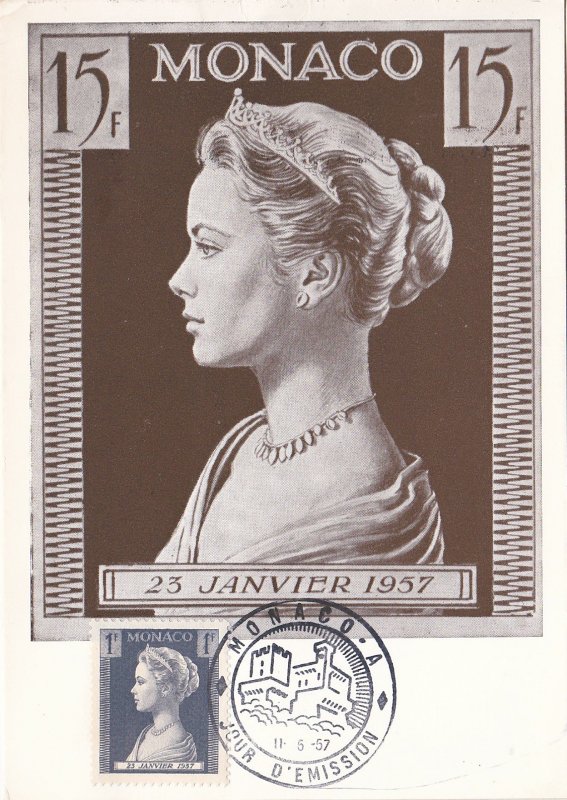 Monaco # 391 & 393, Princess Grace Kelly, Maxi Card