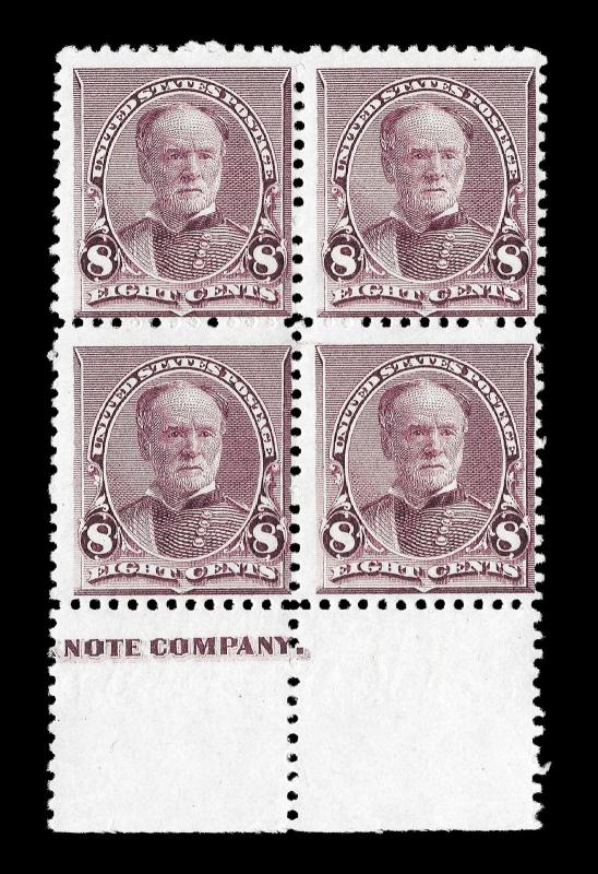 WCstamps: U.S. Scott #225 / $600 - 8c Bureau Block (4) Impt., NH OG, Fine