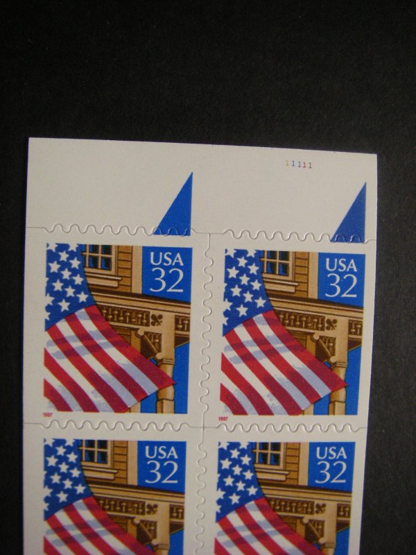 Scott 2921c, 32c Flag over Porch, UNFOLDED #11111, Pos 12, MNH Booklet Beauty