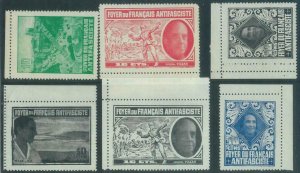 88297 - SPAIN  - GUERRA CIVIL: Propaganda Stamps FOYER du FRANCAIS ANTIFASCISTE!