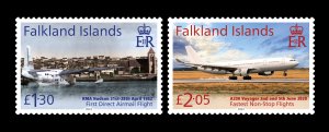 FALKLAND ISLANDS 2022 AIRCRAFTS FIRST DIRECT AIRMAIL FLIGHT AVIONS