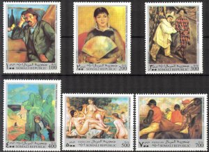 Somali 1999 Art Paintings Set of 6 MNH