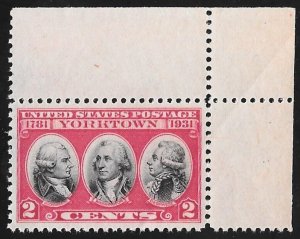 703 2 cents Battle of Yorktown Stamp Mint OG NH EGRADED XF 94 XXF