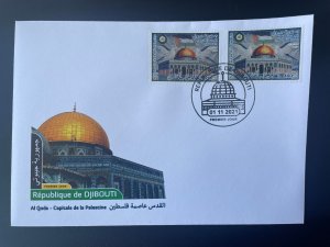 Djibouti 2021 250 400 FD FDC stamp Joint Issue Al Qods Quds Capital of Palestine