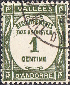 French Andorra #J16  Used