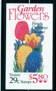 US  2764a (BK208)  Garden Flowers 29c - Folded Booklet of 20 - MNH - 1993