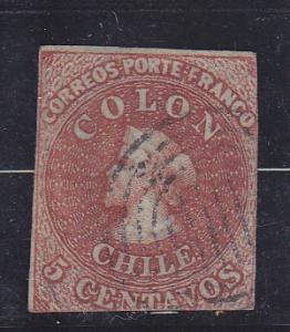 Chile  Scott#  8  Used