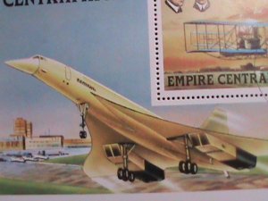 ​CENTRAL AFRICA-1978 WRIGHT BROTHERS & HIS PLANE CTO S/S-VERY FINE