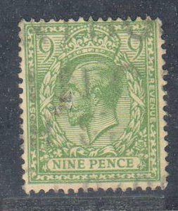 Great Britain,  King George V,  9p  (SC# 198) Used