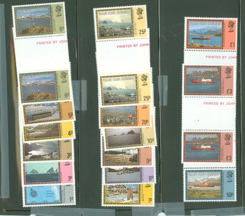 Falkland Islands/Dependencies (1L) #1L38-52  Single (Complete Set)