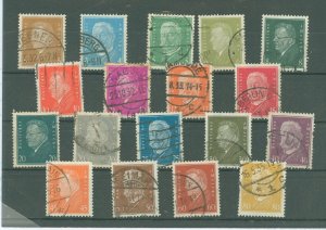 Germany #366-382/384 Used Single (Complete Set)