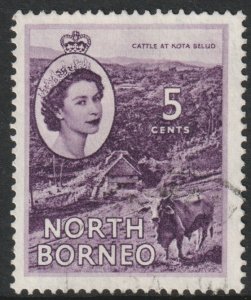 North Borneo Scott 265 - SG376, 1954 Elizabeth II 5c used