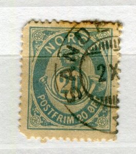 NORWAY; 1882 early classic 'ore' issue fine used Shade of 20ore. value