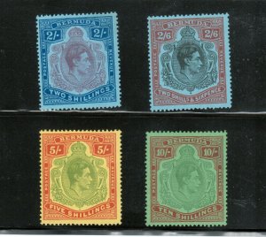 Bermuda #123a - #126a Very Fine Never Hinged