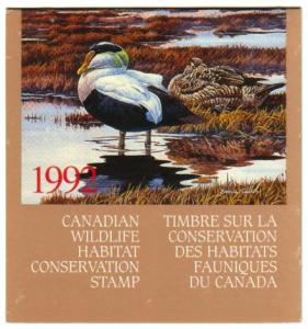 Canada -Wildlife Conservation DUCK Stamp 1992 - FWH8 - MNH
