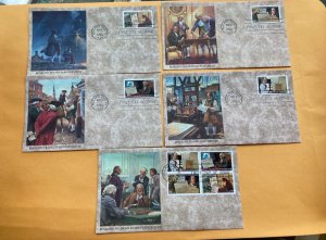 USA 2006 #4021-24 BENJAMIN FRANKLIN SET OF 5 FLEETWOOD FIRST DAY COVERS  C210