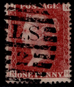 GB QV SG44, 1d lake-red PLATE 134, USED. NH